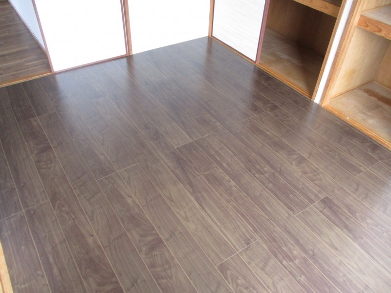 和室だった部屋のアップ。
